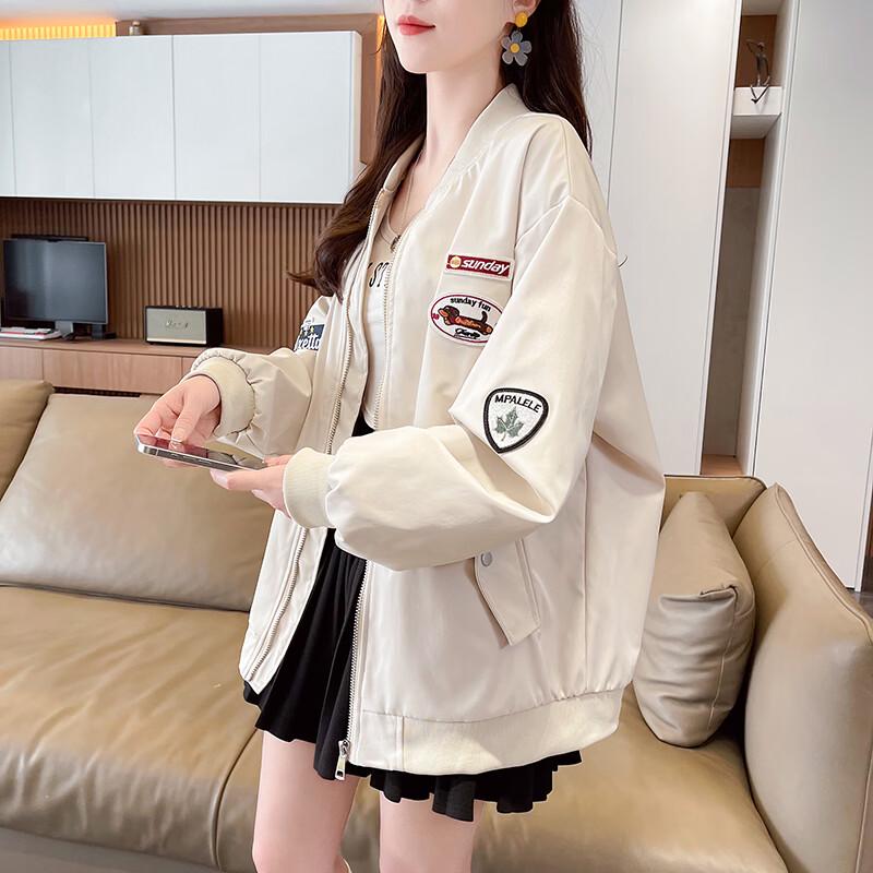 ZOSOUL Vintage Embroidered Baseball Jacket