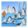 TOYMANY 12PCS Penguin Figure Antarctic Animal Figure Set Antarctic Circle Realistic Animal Model Popular Animal Toy Birthday Gift Decoration