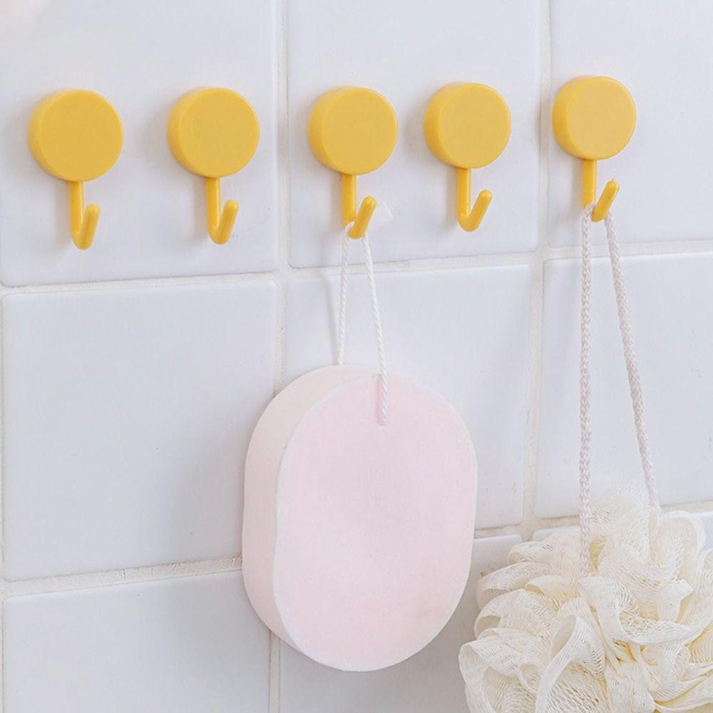 

10 pcs Punch Free Towel Hanger Hanger Wall Hook Fixed Self Adhesive Hook Towel style 1