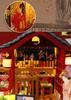 Moin Moin 1/24 Dollhouse Miniature DIY Kit Set: A Japanese-style Inn with a Focus On Japanese Cuisine - Wakii - Midnight Diner, Sushi, Watermelon, Pon