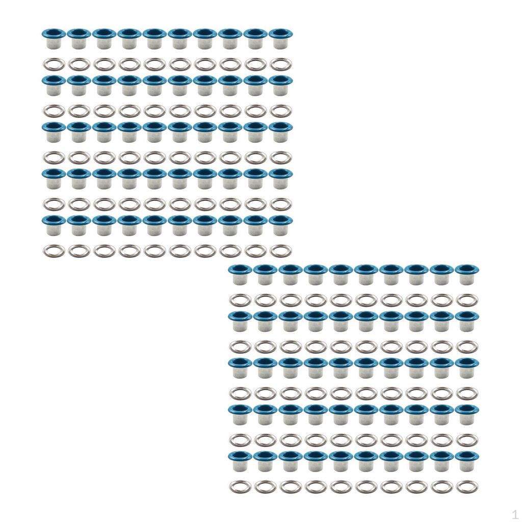 100 Pieces Grommets Metal Eyelets Round Shape Multifunction 5mm Tiny Grommet for Belt Clothing