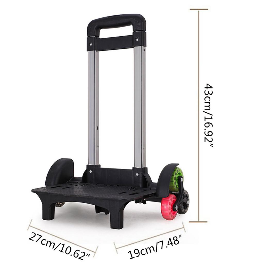 Cărucior pliabil 6 roți Cărucioare de bagaje cu rotile Durabil Cărucior rucsac Bagaje student Cărucior de mână de călătorie pentru genți