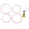 4Pcs Guitar Strings Carbon 4‑String Universal Set Ukulele Musical Instrument AccessoriesRed