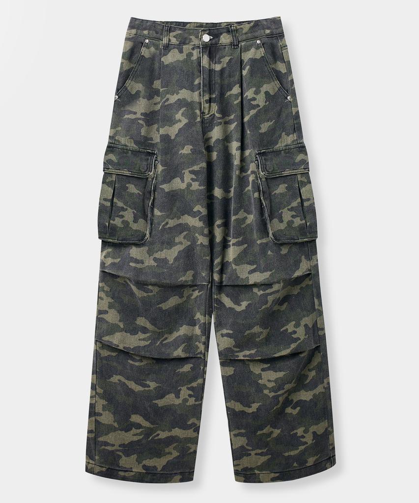 Yujen Single-Pleat Cargo Pocket Pants_Camouflage