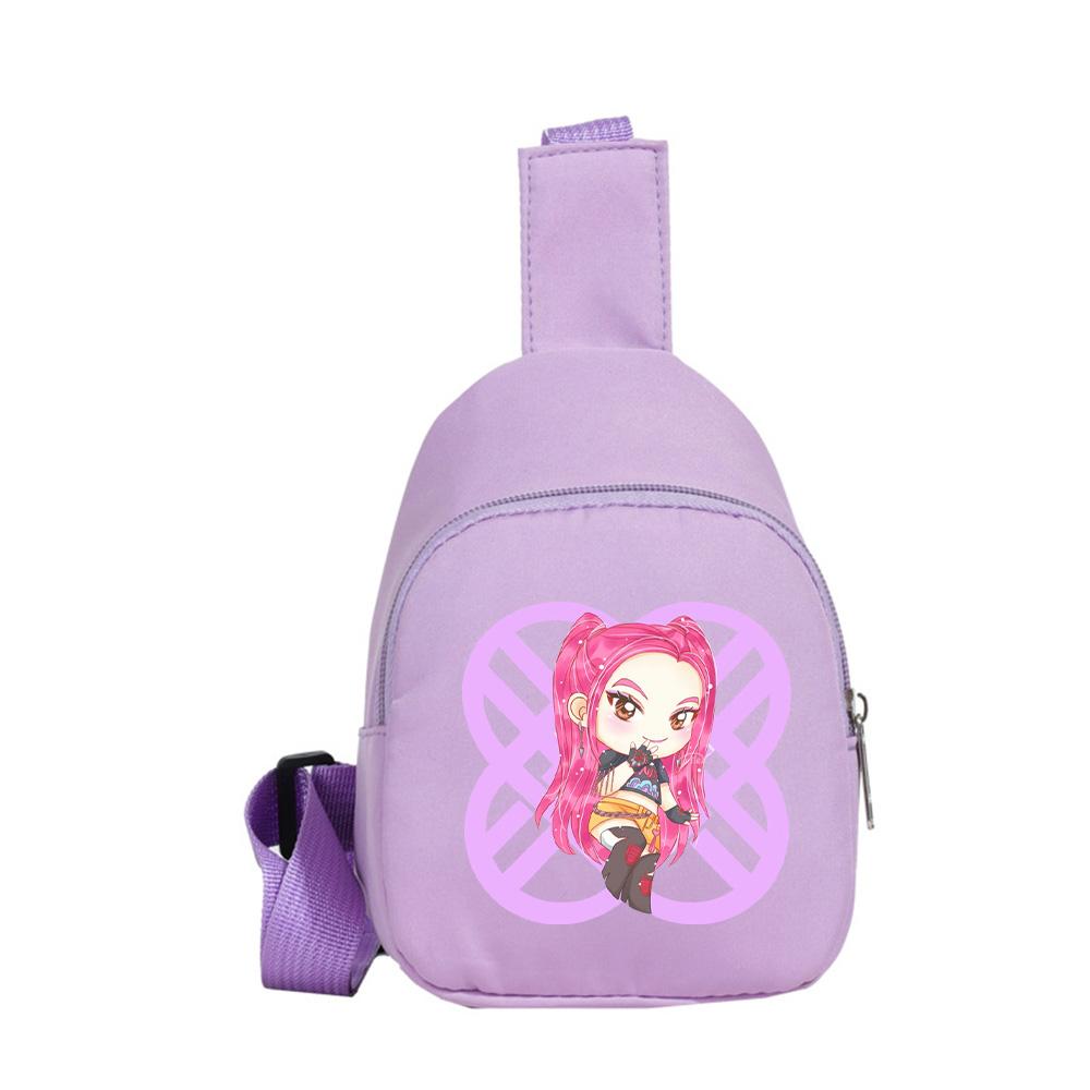 Zaino Petto Kawaii Stampato Anime K-Pop Cacciatori di Demoni per Ragazzo Ragazza Borsa a Spalla Studente Borsa a Tracolla Portatile Regalo di Natale per Bambino