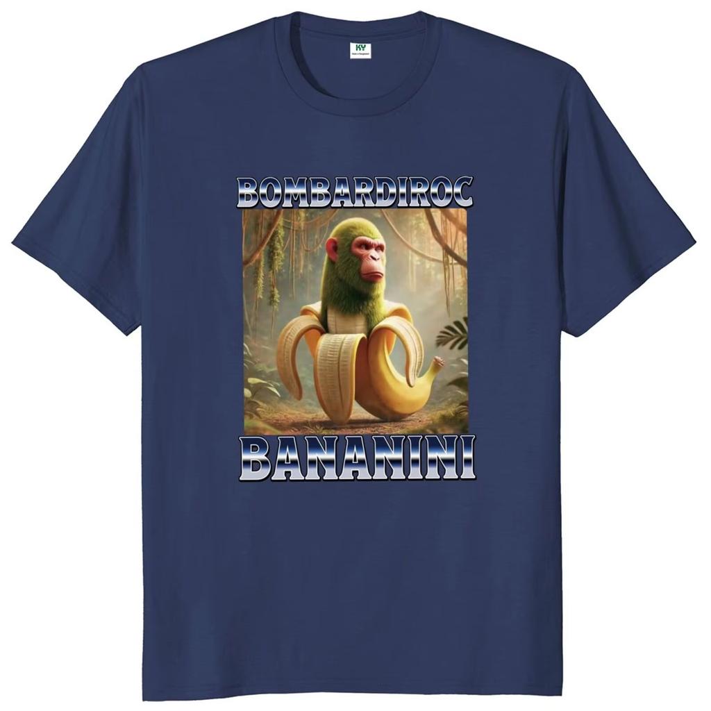 Chimpanzini Bananini T Shirt Funny Italian Brainrot Meme T-shirts Cotton Soft Unisex Tee Tops Streetwear Oversized Loose Casual