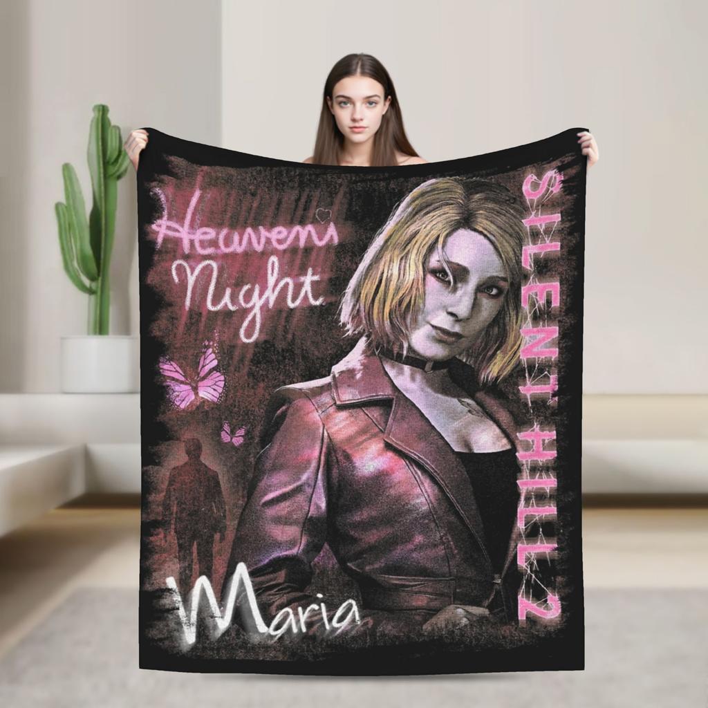 Silent Hill Shattered Memories Blanket Flannel Horror Game Breathable Thin Throw Blankets for Bedding Couch Plush Thin Quilt