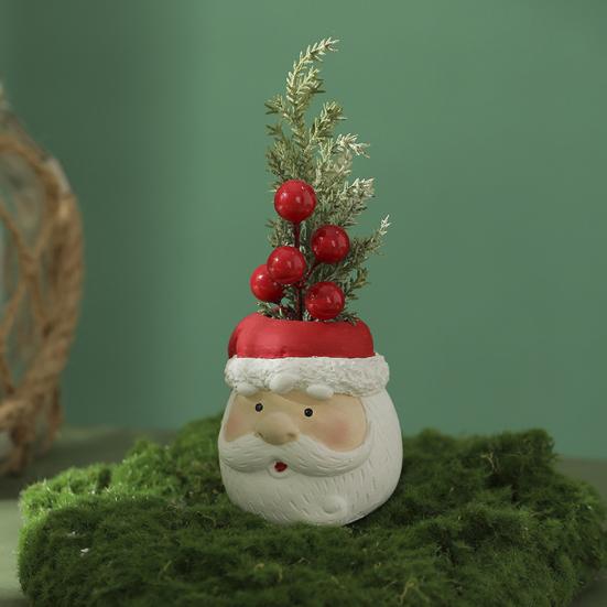 Decorative Christmas Character Sculpture Santa Claus Gnome Bear Design Tabletop Sculpture Christmas Party Decor