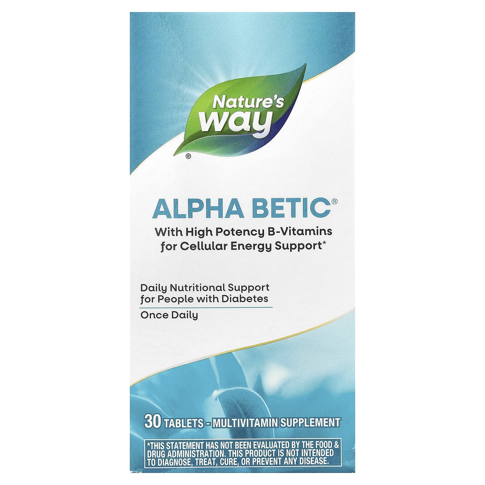 

Nature s Way, Alpha Betic® Multivitamin, 30 Tablets