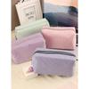 Striped Bubble Chiffon Zipper Clutch, Travel Toiletry Bag, Striped Cosmetic Bag