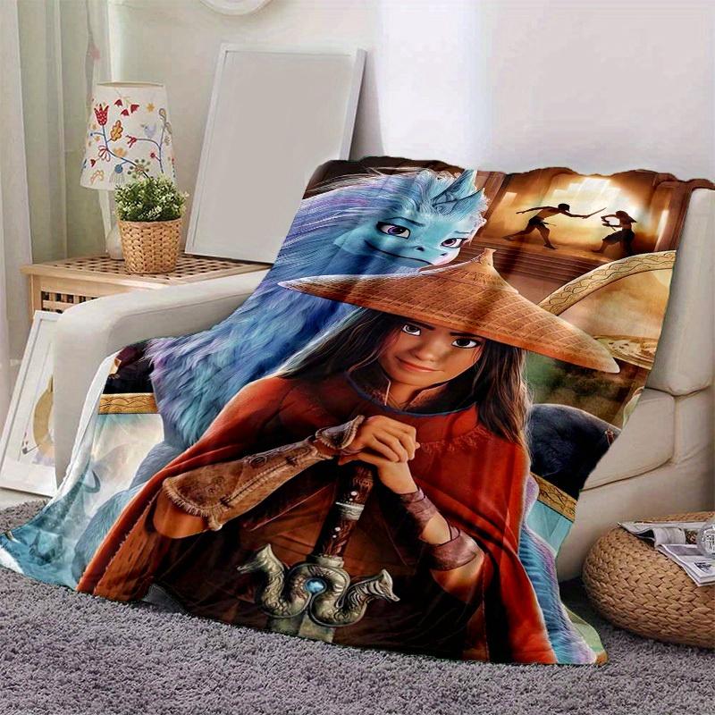 

1pc, Raya and the Last Dragon Inspired Fantasy Adventure Blanket Soft Throw for Home Decor, Couch Cover, Travel, Camping, Car 80x120cm