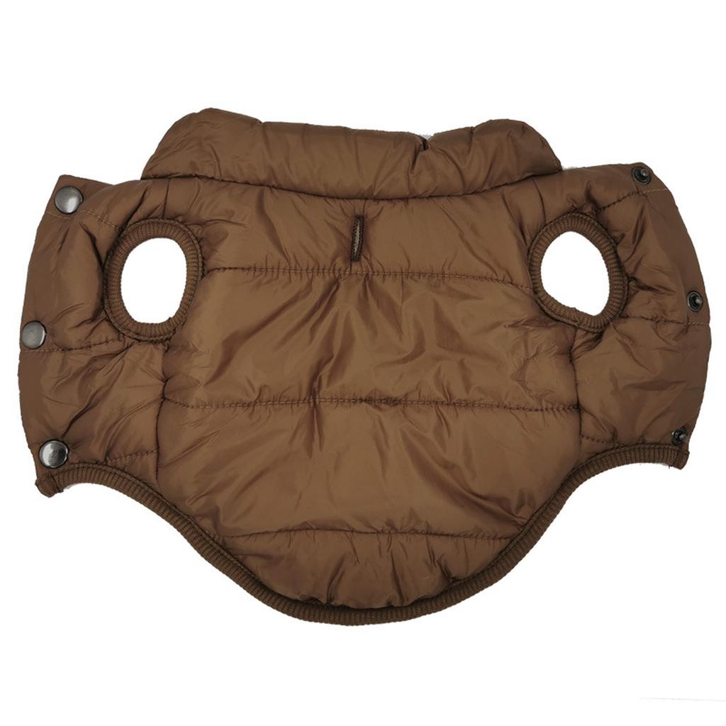 Winter Dog Coat Furry Lining Solid Color Windproof Dog Snowsuit Dog Coat Puppy Outfit Puppy Outfit Easy to Wear