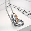 Accessories Couple Accessories Korean Edition Fashion Stainless Steel Personality Diamond Pendant Couple Necklace