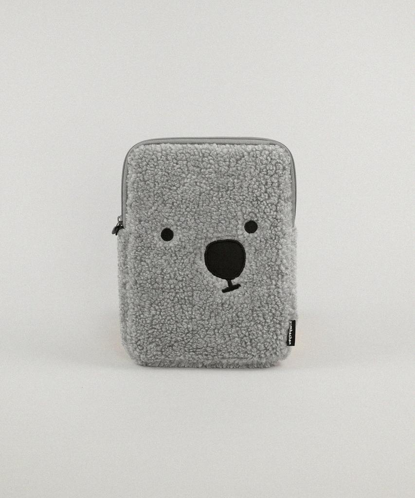 Kimhachan Fluffy Hachan Ipad Pouch - Gray