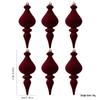 Tapered Flocked Long Strip Christmas Tree Ornaments for DIY & Party Decoration