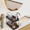 SPACEKEEPER Kitchen Storage, 2-Tier Storage Rack for Under-Sink Storage, Seasoning Storage, Kitchen Storage, Gap Storage, Large Capacity, 22cm Wide, S