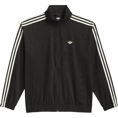 Unisex Adidas Originals Jackets Unisex Black Stand Collar Moderate Straight Fit