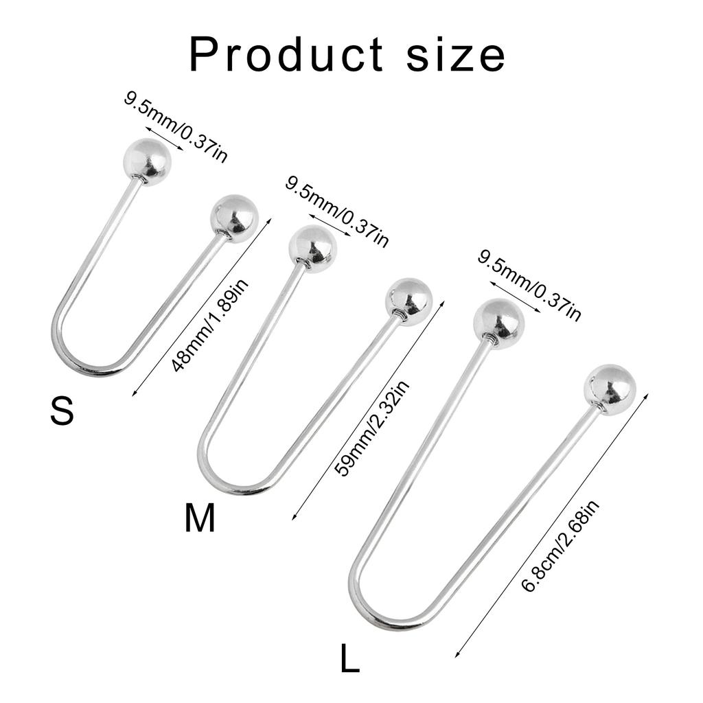 2Pcs U-Shaped Spirals Fastener Double Head Brooch for Clothing Security Shawl Waistline Fixing Button for Loose Garments