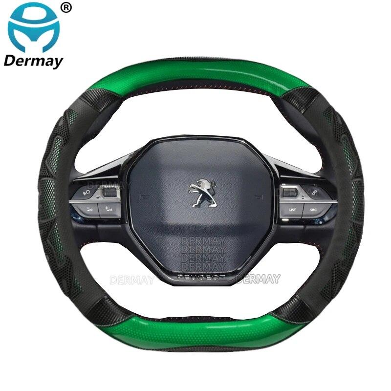 Per Peugeot 208 208 GT e208 I II 2012~2023 Coprivolante per Auto Gel di Silice Pelle PU Antiscivolo Massaggio Accessori Auto