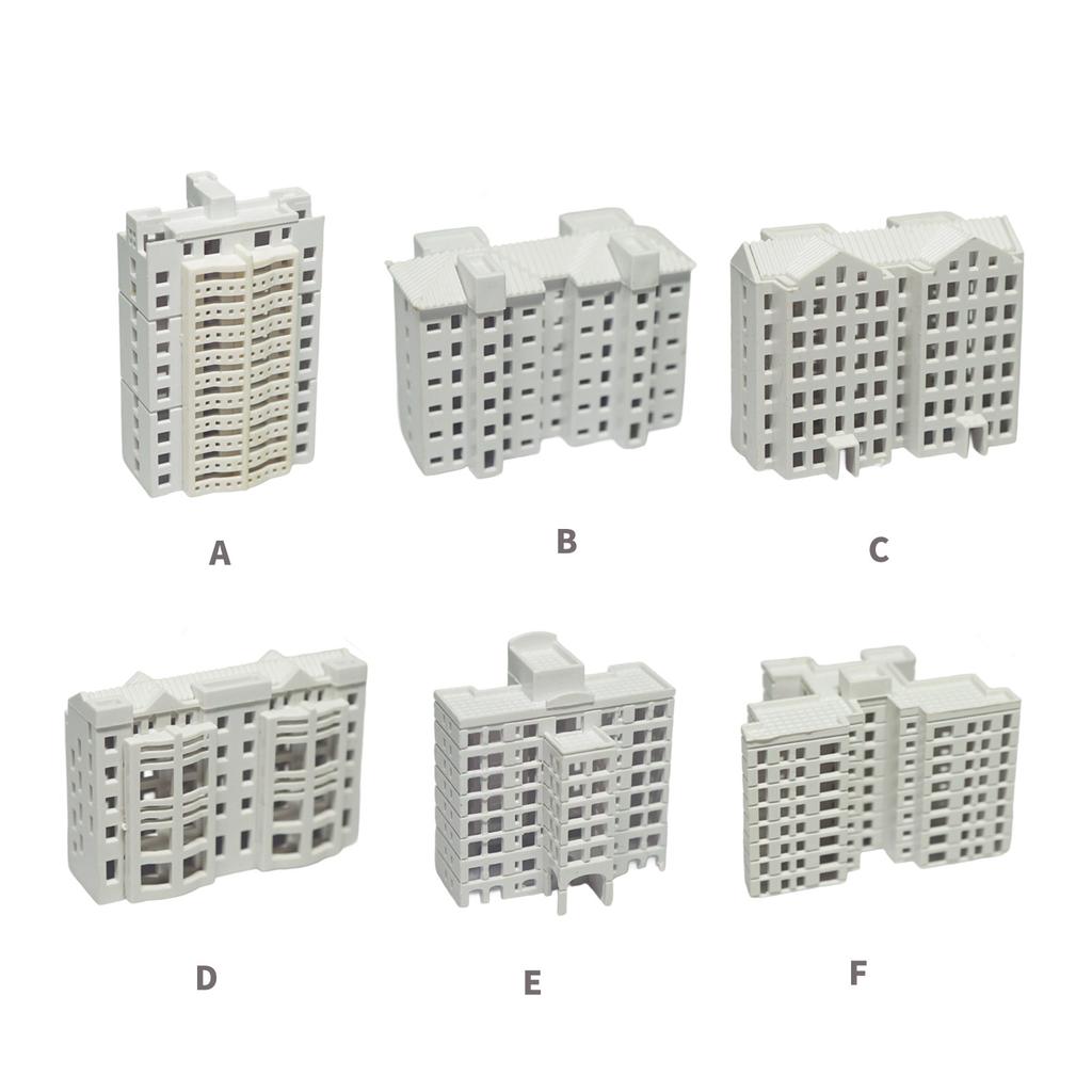 N Scale 1:500 Apartment House Assembled Model Miniature Architectural Building Model Outland Realism Scene DIY Painting