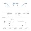 FONEX Titanium Glasses Frame Men Brand Design Square Rimless Frameless Eyeglasses Women Ultralight-Weight Japanese Eyewear 85708