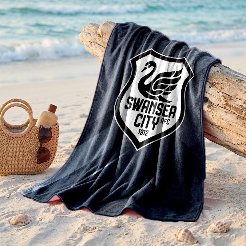 Swansea City Thema Strandtuch Weich Schnell?Trockenes Handtuch für den Sommerstrandurlaub beim Schwimmen