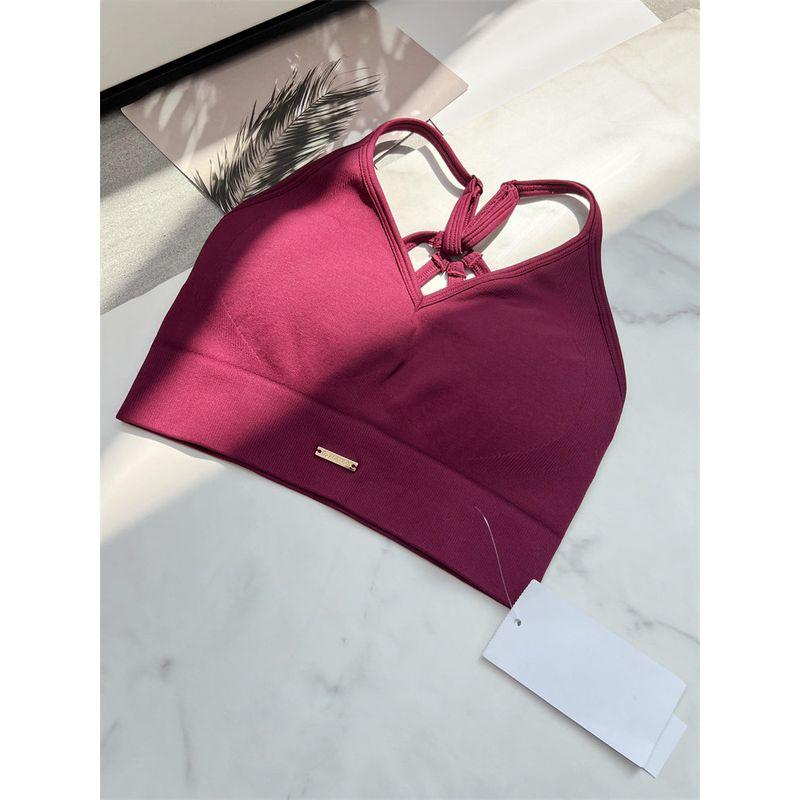 Yoga High Waist Sweat-Absorbent Sling Beautiful Back V Neck Workout Clothes
