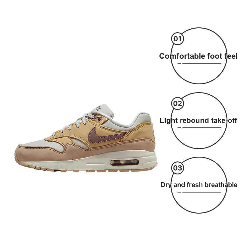 Nike Air Max 1 SE GS Light Bone Hemp Dětské tenisky Tmavě béžová Kouřově fialová FZ5530-020