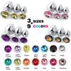 Stainless Steel Anal Plug Anus Plug Anal Bead Adults Sex Toys Metal Butt Plug With Jewelry Colorful Crystal For Women Adult Game
