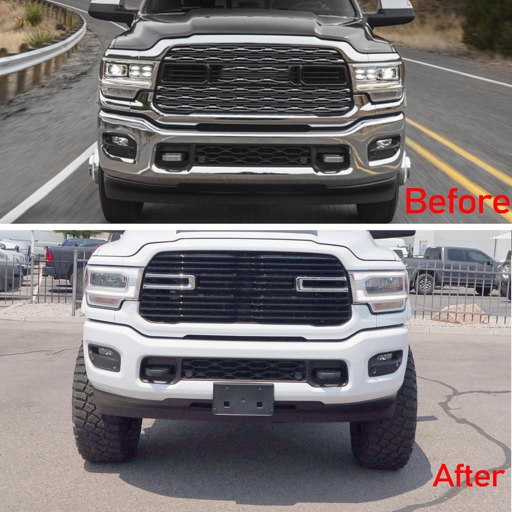 Front License Plate Frame Tag Mounting Bracket Holder Fits for 2019 2020 2021 2022 2023 2024 Ram 2500 3500 4500 5500 Replacement 68362197AA