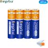 KEPTU 1.2V AA Rechargeable Batteries 2500mAh Ni-MH 100% Original High Capacity Current AA Battery Rechargeble for Camera Toys KTV