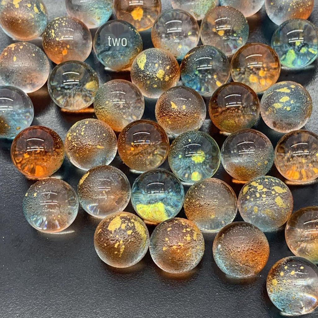 Imitation Etched Gold Sprinkled 12mm Glazed Glass Round Bead for Hairpin Accessories
