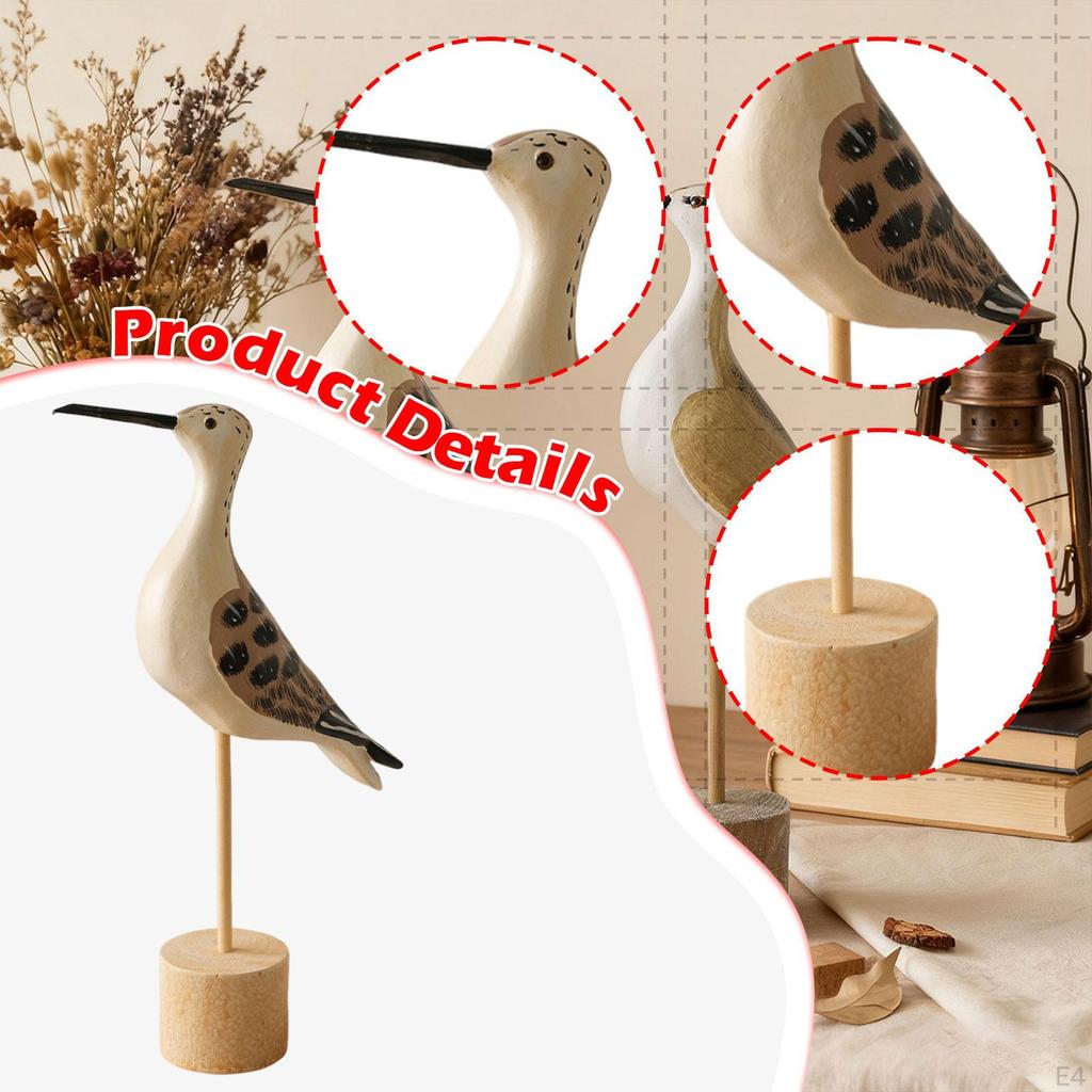 Sea Bird Figurine, Desktop Ornament Nautical Coastal Decor Seabird Statue Seagull Sculpture for