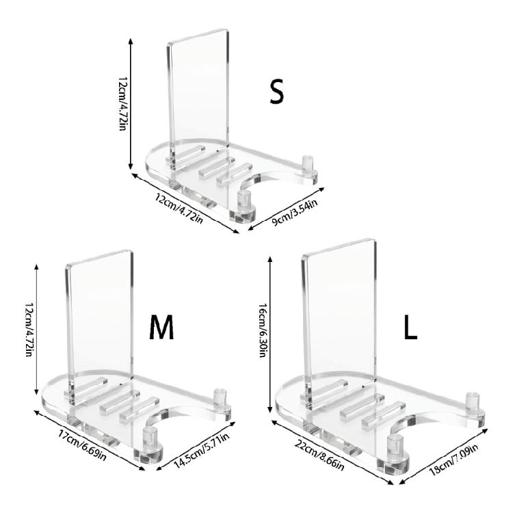 2Pcs Clear Acrylic Stand Adjustable Desktop Book Display Stand for Display Decorative Plates Album Artwork Picture Frame
