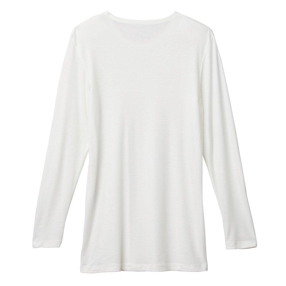 GUNZE HOTMAGIC Micro Modal Air Sleeve Size LL Men's (Fried) 3/4 Shirt, MH1308, 13, Off-White,