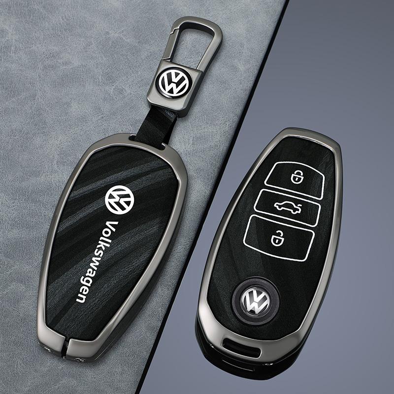 For VOLKSWAGEN Car Smart Zinc Alloy Key Case Cover Keychain Shell for VW Volkswagen Touareg 2011 2012 2013 2014 2015 2016 2017 2