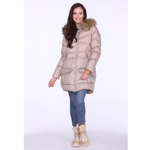 Куртка пуховая Слегка Приталенная Элегантная Пуховая Куртка Женская Perso EU XL