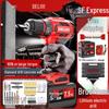 Delixi Brushless Lithium Electric Hand Drill - Pistol Grip for Household Wall Drilling and Impact Holes