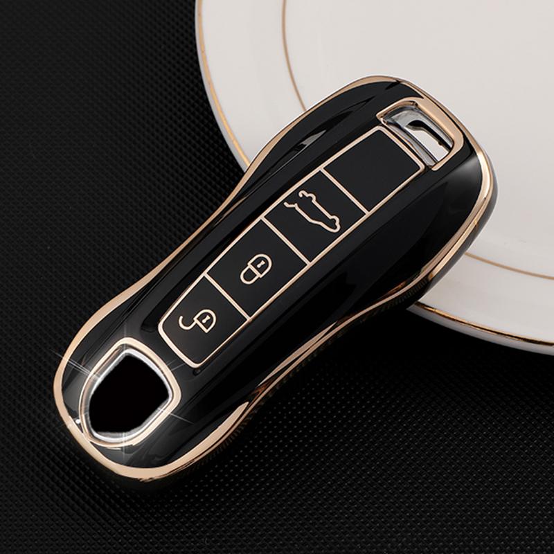 For Porsche Cayenne Macan Panamera 971 - Fits 4 Gts Turbo 4S Tpu Car Key Fob Case Keyless Protective Shell Keychain Accessories