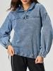 Women's European & American INS Loose Pullover Casual Denim Top