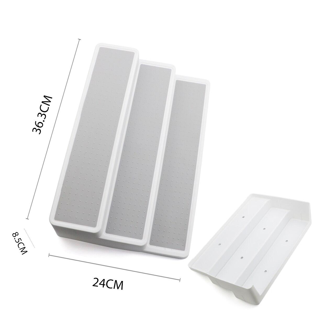 356 сетки пластиковый поднос для посуды ящик для хранения столовых приборов кухонный ящик разделительный органайзер для столовых приборов для ложки вилки ножа соломы 3 layers 1586₽