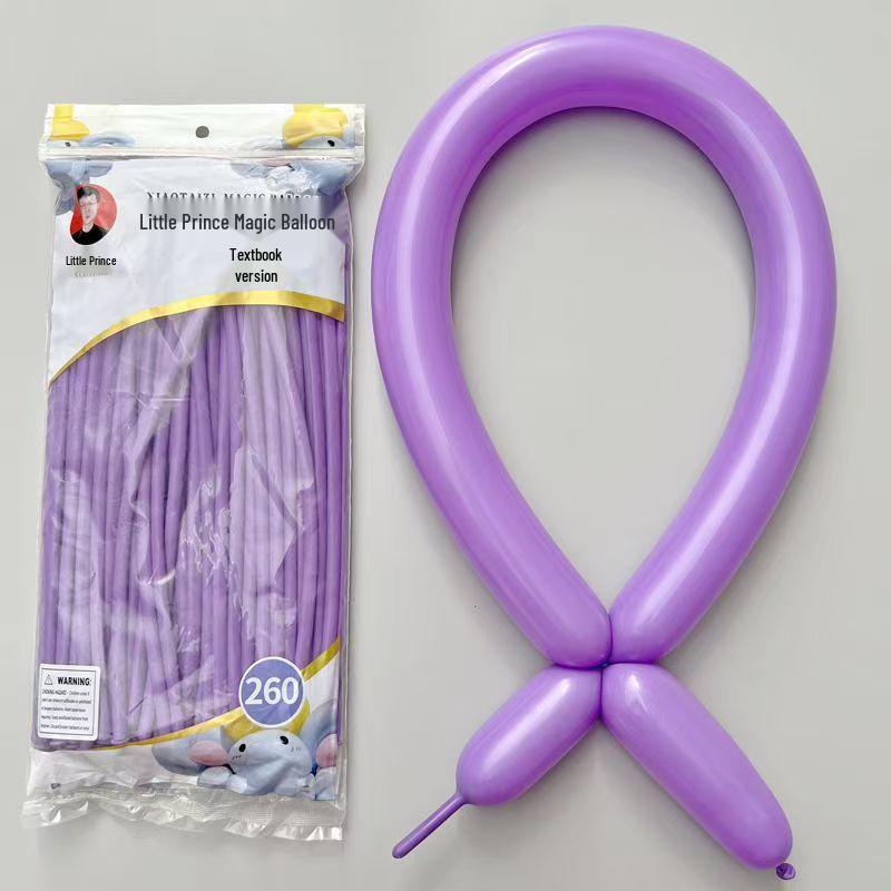 260-Piece Non-Toxic Macaron Long Balloons for Children - Magic Clown Modeling