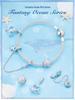 Exquisite Starfish Pendant: S925 Sterling Silver Blue DIY Jewelry Loose Beads