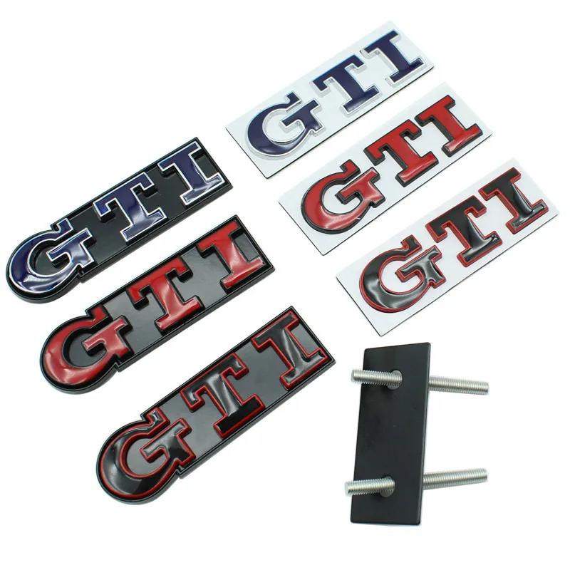 3D Metal GTI Badge Car Front Grille Emblem for Volkswagen VW Caddy Golf 5 6 7 8 GTD Polo Jetta Passat B5 Tiguan Touran MK3 MK5 RJ4