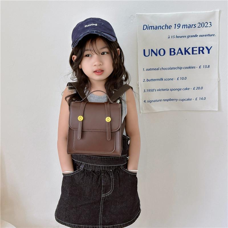 British Style Children's Backpack Simple High-end Handbag Children's School Bag Travel Small Backpack