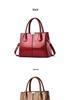 Patent Leather Stone Grain Handbag 2025: New Large Capacity Simple Women's Crossbody & Shoulder Bag
