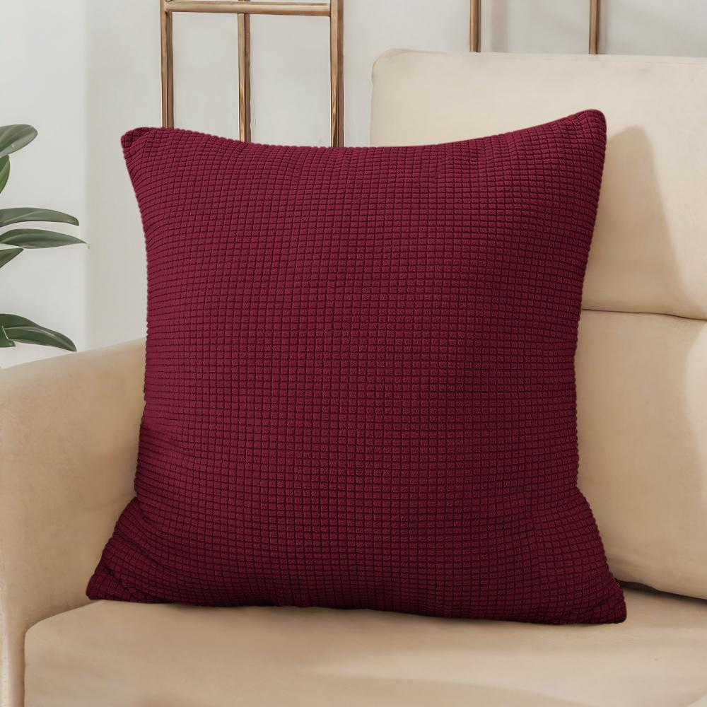 40x40 45x45 50x50 Housse de coussin Jacquard Couleur Unie pour Canapé Bureau Coussin lombaire Housse de coussin Décoration de Maison