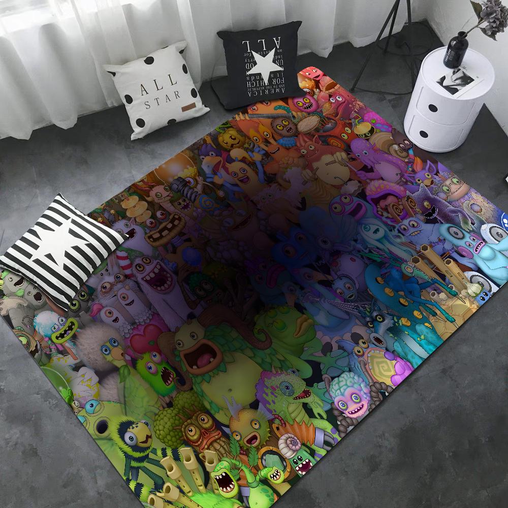 3D My Singing Monsters Kitchen Mat Washable Non-Slip Living Room Sofa Chairs Area Mat Kitchen Modern Home Decor