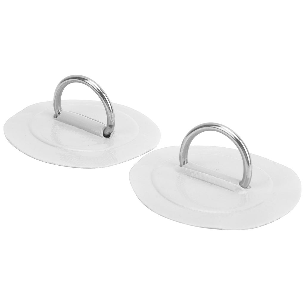 2pcs Inflatable Boat Kayak D  Pad Patch PVC Marine Stainless Steel Fixed Buckle(Black )