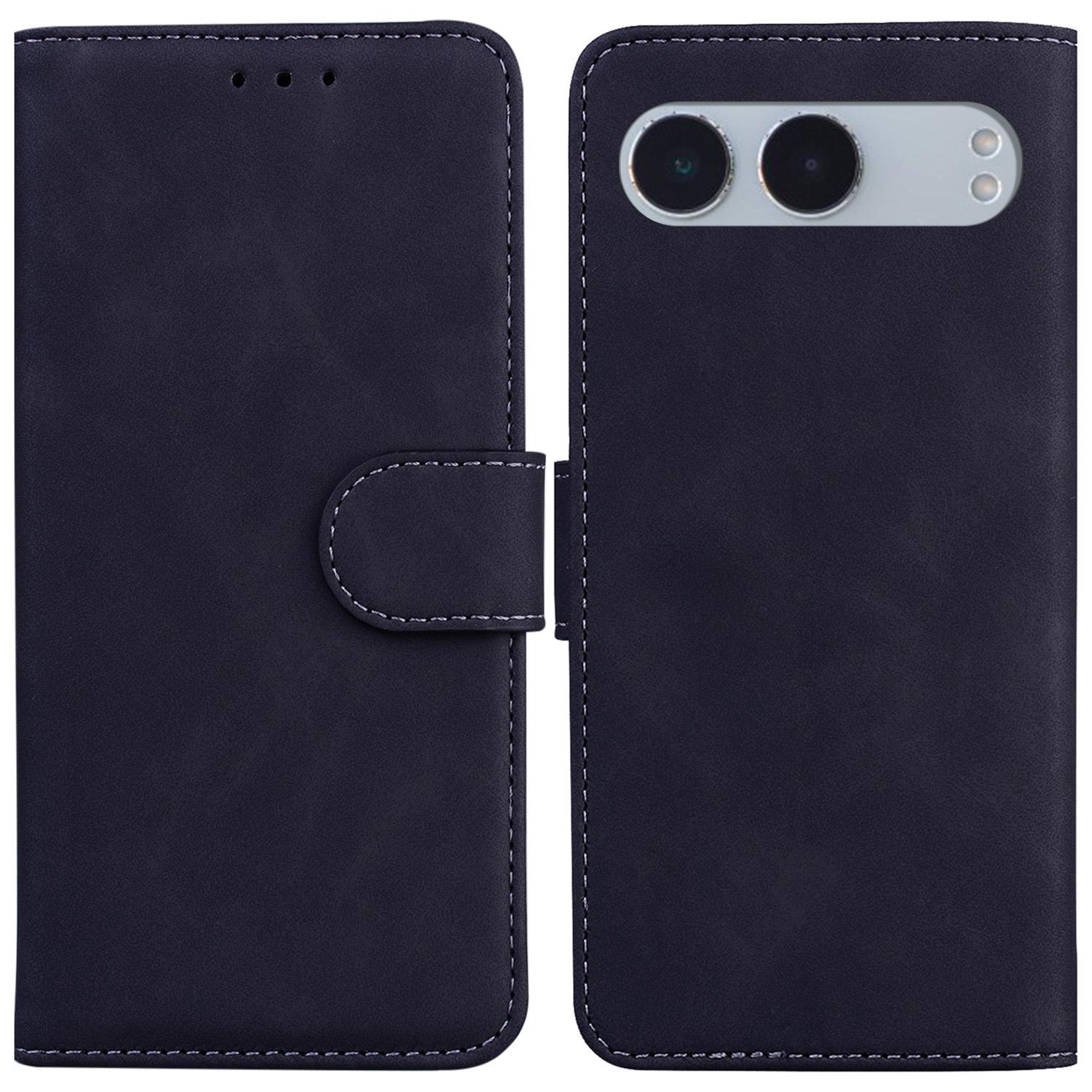 

For OnePlus Nord 4 Case Solid Color Leather Wallet Phone Cover Black